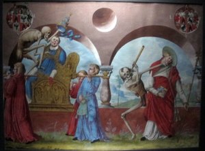 kopi af den tabte makabre dans af m.manuel fra den dominikanske kirkegård i bern (1512-20)